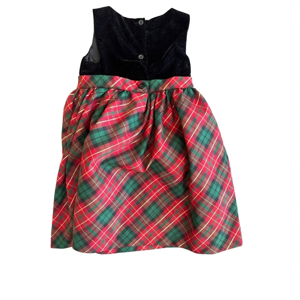 Gymboree Girls Matching Family Plaid Bow Dress  A Royal‎ Christmas Girls Size 3T